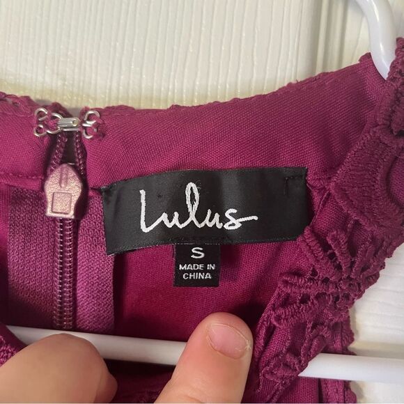 Lulus Women's Love Poem Lace Halter Mini Cocktail Dress- Size Small - Picture 4 of 7